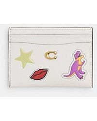 COACH - Portacarte Essential Con Stampa Sticker - Lyst
