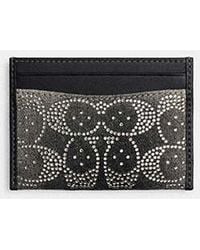 COACH - Essential Card Case With Crystal Signature - Lyst