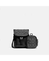 COACH - South Crossbody With Hybrid Pouch In Signature Jacquard - Lyst