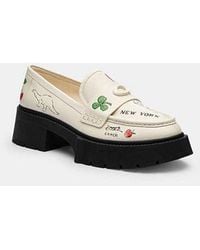 COACH - Leah Platform Loafer With Sketch Print - Lyst