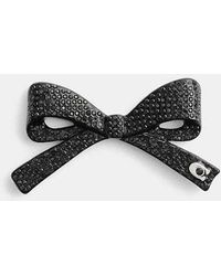 COACH - Pavé Bow Barrette - Lyst