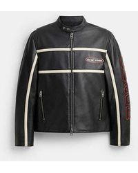 COACH - Leather Racer - Lyst