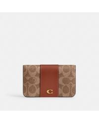 COACH - Essential Slim Card Case In Signature Canvas - Lyst