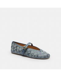COACH Mary Jane In Crystal Signature Jacquard in Brown | Lyst