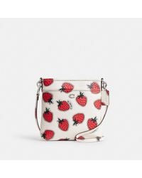 COACH - Kitt Messenger Crossbody Bag With Strawberry Print - Lyst