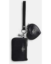 COACH - Wristlet And Heart Pouch With Charm - Lyst