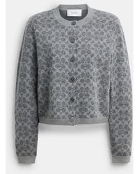COACH - Signature Button Down Cardigan - Lyst