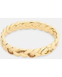 COACH - Braided Signature Hinged Bangle - Lyst
