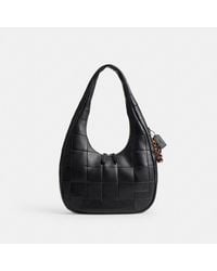 COACH - Alter/ego Crescent Shoulder Bag In Checkerboard Upcrafted Leather - Lyst
