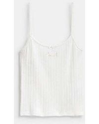 COACH - Pointelle Tank - Lyst