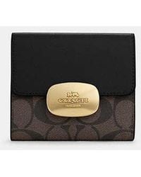 COACH Eliza Small Wallet in Black | Lyst