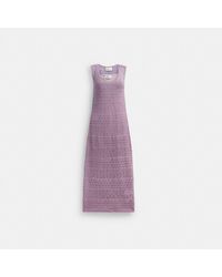 COACH - Lace Knit Dress - Lyst