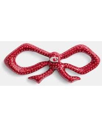 COACH - Pavé Bow Barrette - Lyst