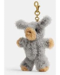 COACH - Ciondolo Da Borsa Con Cagnolino Peluche Fuzzy - Lyst