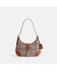 COACH - Hamptons Hobo Bag In Crystal Signature Jacquard - Lyst
