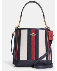COACH - Mollie Bucket Bag 22 In Signature Jacquard With Stripes - Lyst