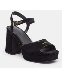 COACH - Block Heel Sandal - Lyst