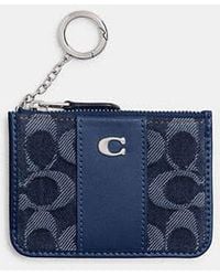 COACH - Essential Mini Id Card Case In Signature Denim - Lyst