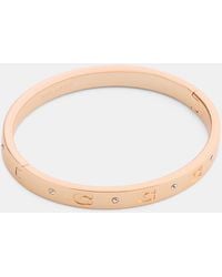 COACH - Repeated C Hinged Bangle Bracelet - Lyst