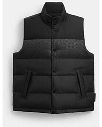 COACH - Reversible Colorblock Down Vest - Lyst