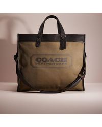 COACH - Restored Field Tote 40 In Organic Cotton Canvas With Badge - Lyst