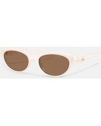 COACH - C Hardware Oval Cat Eye Sunglasses - Lyst