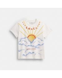 COACH - Airbrush 90's Fit T-shirt In Organic Cotton - Lyst