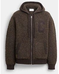 COACH - Zip Hoodie Sweater - Lyst