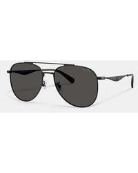 COACH - C Hardware Metal Pilot Sunglasses - Lyst