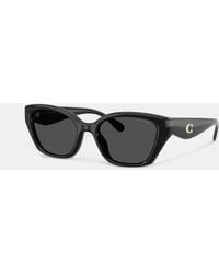 COACH - C Hardware Square Cat Eye Sunglasses - Lyst