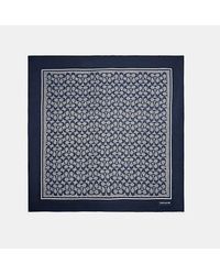 COACH - Textured Print Silk Square Scarf - Lyst