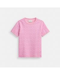 COACH - Signature Ringer T Shirt In Organic Cotton - Lyst