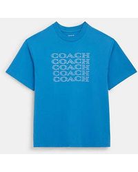 COACH - Signature-Stack-T-Shirt - Lyst