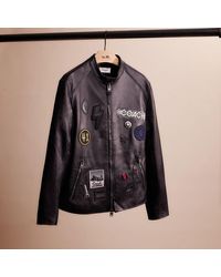 COACH - Upcrafted Leather Racer Jacket - Lyst