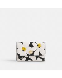 COACH - Essential Mini Trifold Wallet With Floral Print - Lyst