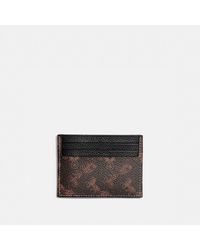 COACH - Card Case With Horse And Carriage Print - Lyst