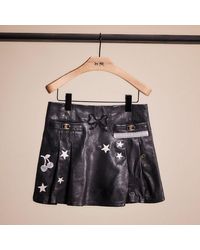 COACH - Upcrafted Heritage C Leather Mini Skirt - Lyst