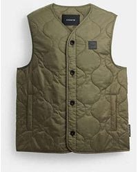 COACH - Chaleco Acolchado De Poliéster Reciclado - Lyst