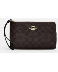 COACH - Large Corner Zip Wristlet - Lyst