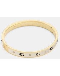 COACH - Repeated C Hinged Bangle - Lyst