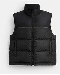 COACH - Signature Down Vest - Lyst