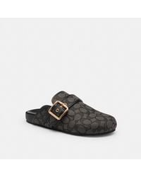 COACH - Archival Buckle Clog In Signature Jacquard - Lyst