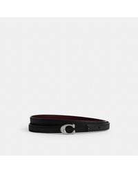 COACH - Sculpted Signature Buckle Reversible Belt, 13 Mm - Lyst