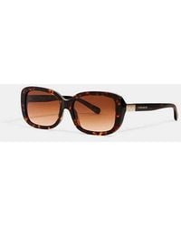 COACH - Signature Rectangle Sunglasses - Lyst