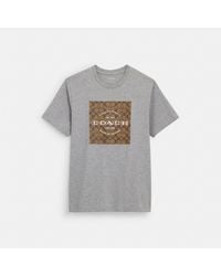 COACH - T-shirt carré signature en coton biologique - Lyst