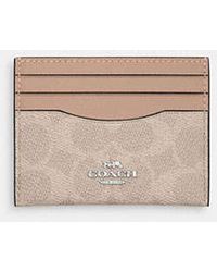 COACH - Slim Id Card Case In Signature Canvas - Lyst