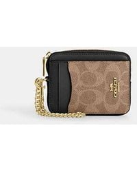 COACH - Porte-Cartes Zippé En Toile Exclusive - Lyst