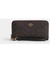 COACH - Long Zip Around Wallet - Lyst