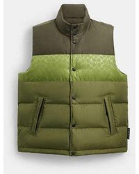 COACH - Reversible Colorblock Down Vest - Lyst