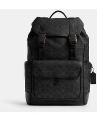 COACH - Mochila Con Solapa League En Lona De Firma - Lyst